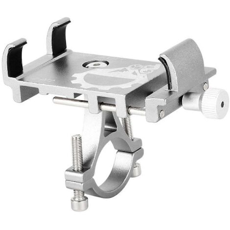 Support de téléphone pour vélo, fixation pour vélo/scooter, argenté (1/5)