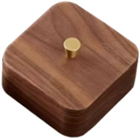 Boîte de rangement en bois massif pour cure-dents et fil dentaire, avec couvercle anti-poussière. (1/5)