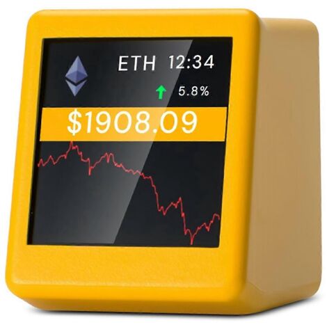 Nouveau traqueur de cryptomonnaies WiFi 2,4 GHz avec affichage des prix pour NerdMiner C (1/5)
