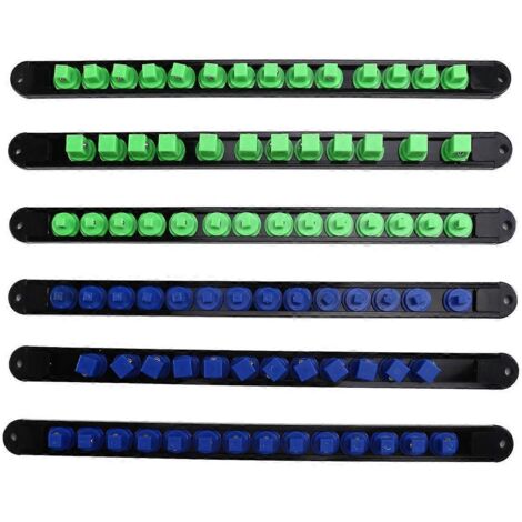 Lot de 6 supports de rangement pour douilles en ABS, robustes et résistants. (1/5)
