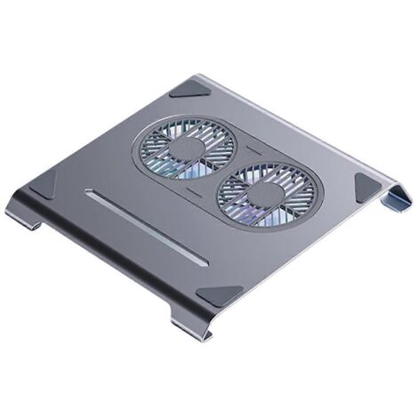 Support de refroidissement pour ordinateur portable avec ventilateurs et port USB, gris sidéral (1/5)