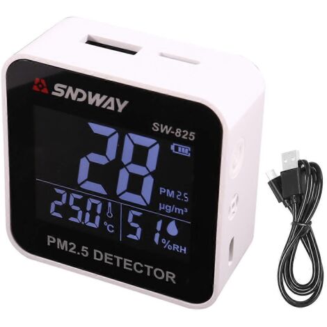 Capteur PM 2.5 SW-825 Mini, rechargeable par USB (1/5)