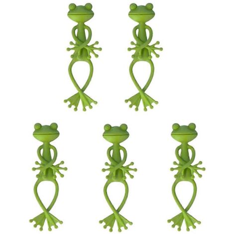 Lot de 5 supports pour plantes en forme de grenouille - Offre un joli support ferme (1/5)