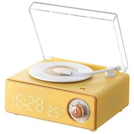 Réveil tourne-disque rétro avec haut-parleur audio (1/5)
