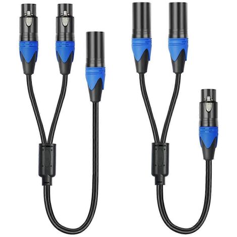 Câble répartiteur XLR en Y de 50 cm pour microphone (1/5)