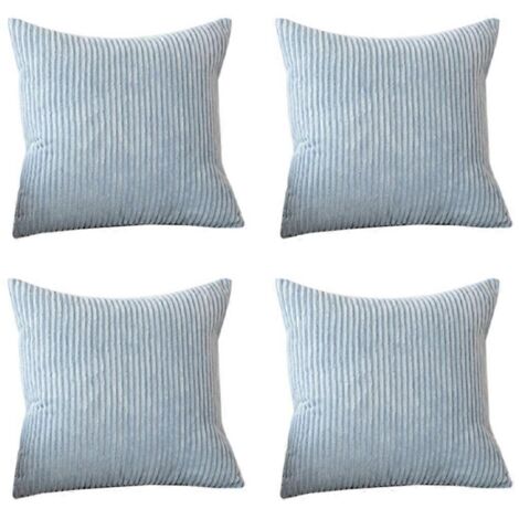 Lot de 4 taies d'oreiller en velours, coussins non inclus (45 x 45 cm) C (1/5)