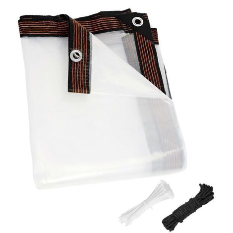 Bâches transparentes imperméables et résistantes pour l'extérieur, idéales pour le jardin et la protection contre la pluie.