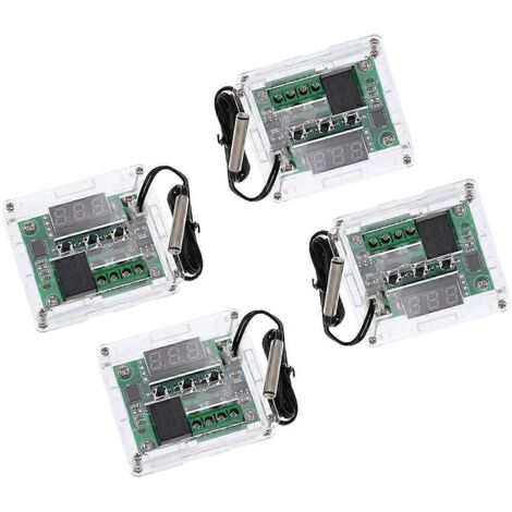 Lot de 4 modules W1209 avec boîtier, carte de contrôle de température numérique 12 V CC (1/5)