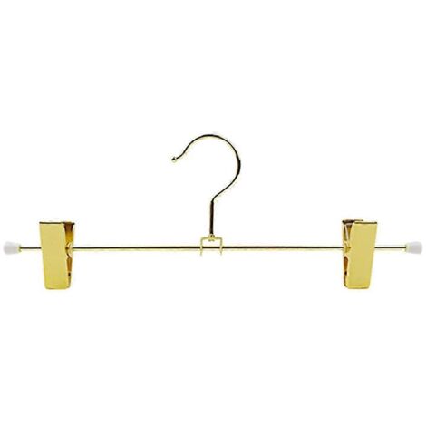 Lot de 10 cintres à pantalons avec 2 pinces antidérapantes pour vêtements (1/5)