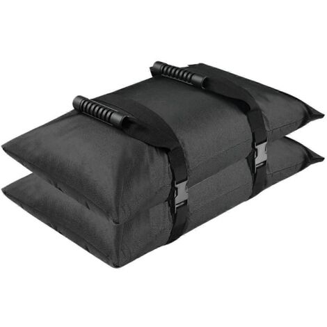 Lot de 2 poids pour base de parasol, sacs de sable remplissables pour terrasse, taille S (1/5)