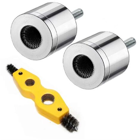 Brosse de nettoyage de tuyaux en cuivre 4 en 1 à piles pour perceuse et plomberie (pack de 1) (1/5)