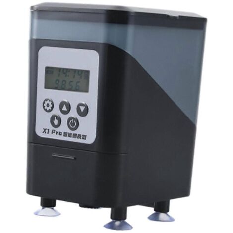 Distributeur automatique de grande capacité, étanche, avec minuterie et design transparent.