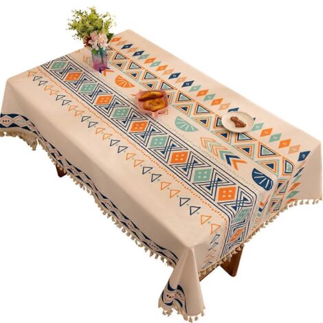 Nappe, décoration de table, événement festif, bleu et blanc (1/5)
