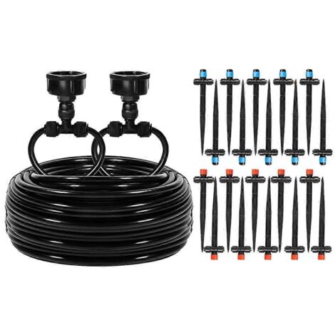 Kit d'irrigation goutte à goutte à connexion rapide de 33,5 m (110 pi), système d'arrosage de jardin (1/5)