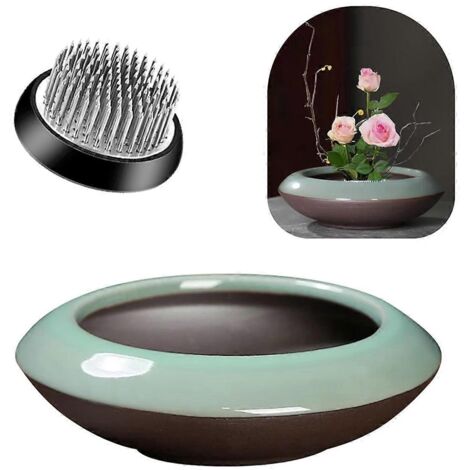 Kit de vase Ikebana Vase support à fleurs en céramique Vase support à fleurs, C (1/5)