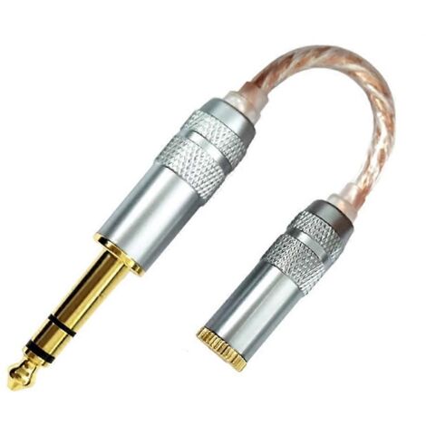 Câble adaptateur audio 4,4 mm femelle vers 6,35 mm mâle-femelle (1/5)