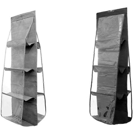 Sac de rangement suspendu pour sac à main, rangement de penderie multicouche en non-tissé (1/5)