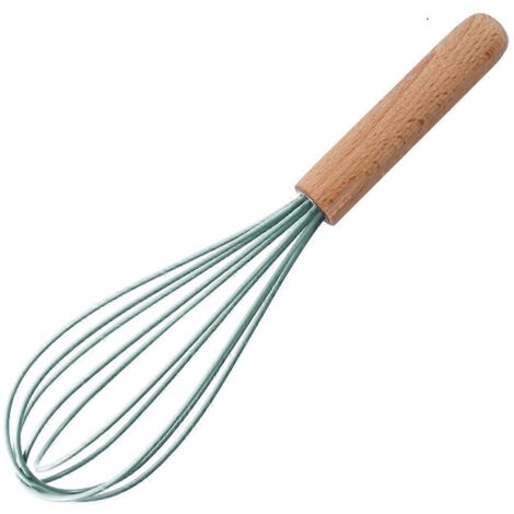 Lot de 7 fouets en silicone avec manche en bois, fouets de cuisine manuels (1/5)