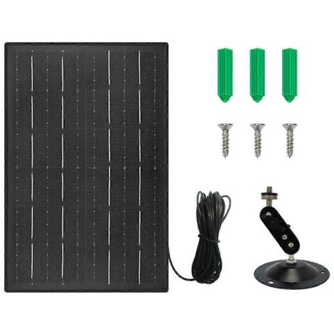 Panneaux solaires 10 W 5 V pour caméras de sécurité, caméras à batterie rechargeable (1/5)