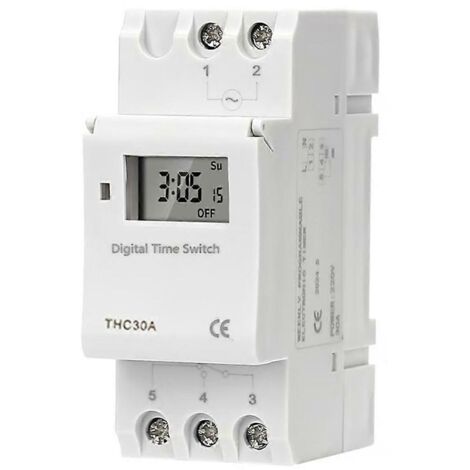 Minuteur programmable hebdomadaire sur rail DIN à 2 fils (nouveau modèle) (1/5)