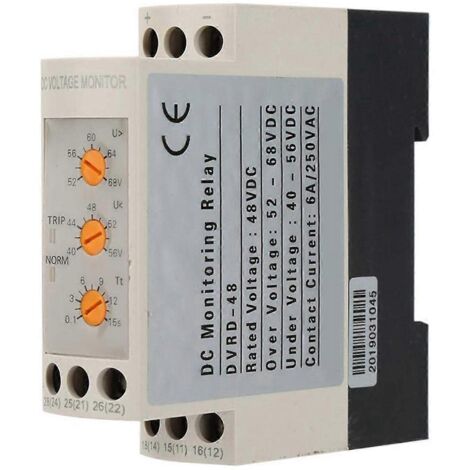 Relais de protection contre les surtensions et les sous-tensions CC 48 V, rail de 35 mm (1/5)