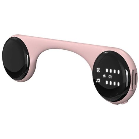 Enceinte Bluetooth à conduction osseuse avec bruit blanc pour aider à dormir, rose (1/5)