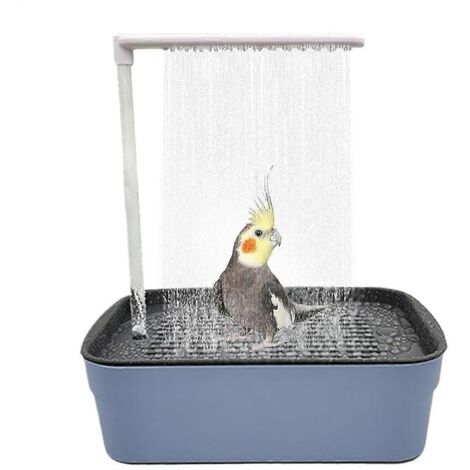 Baignoire de douche automatique pour oiseaux et perroquets, baignoire à circulation d'eau pour animaux de compagnie (1/5)