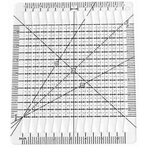 Fournitures de couture, gabarit de règle de couture, bricolage, règle pour t-shirts de 15 cm (1/5)