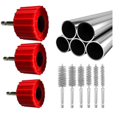 Nettoyeur de tuyaux métalliques, accessoire de nettoyage de tuyaux pour perceuse, outils pour tuyaux en cuivre