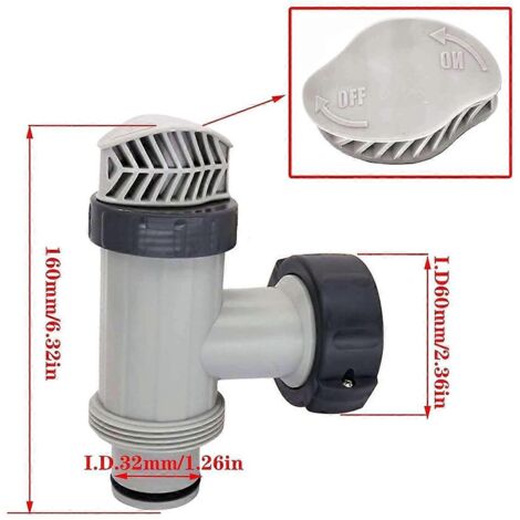 Adaptateur de tuyau de type B, vanne à piston et support de tuyau de piscine (1/5)