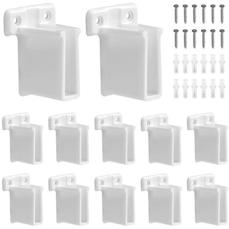 12 supports d'extrémité d'étagère en fil métallique, supports robustes pour étagères de placard (1/5)