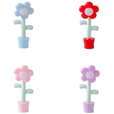 Lampe de chevet miniature sur pied en forme de fleur (1/5)