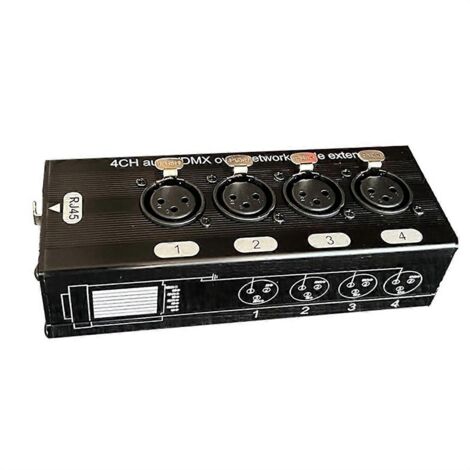 Rallonge de câble réseau audio XLR 3 broches à 4 canaux (1 pièce) - Noir (1/5)