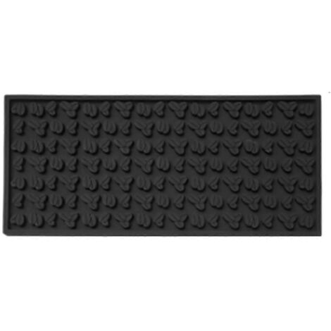 Tapis de bar antidérapant en silicone alimentaire noir, 30 x 15 x 0,8 cm (1/5)