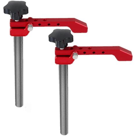 Lot de 2 serre-joints d'établi pour le travail du bois, en alliage d'aluminium A (1/5)