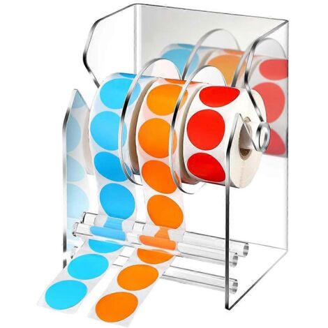 Distributeur d'étiquettes réglable, porte-rouleau d'autocollants pour 3 disques (1/5)