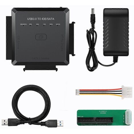 Adaptateur SATA vers USB 3.0 IDE SATA vers USB 2.0 SATA, câble SATA USB 3.0, prise européenne (1/5)