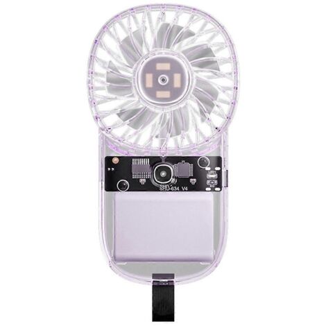 Mini ventilateur portable vert avec vitesse réglable et batterie de 1200 mAh (1/5)