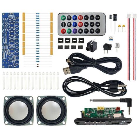 Kit de production d'amplificateur pour haut-parleur Bluetooth double canal radio (1/5)