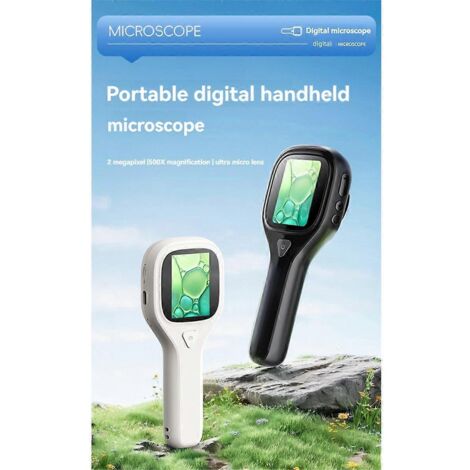 Microscope numérique portable avec LED, écran 20 pouces, noir (1/5)