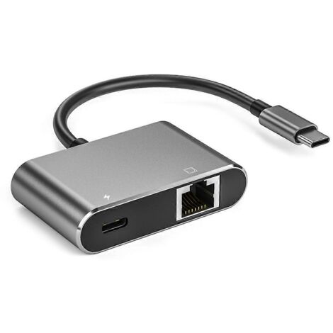 Adaptateur USB-C vers Ethernet avec port de charge PD3.0 Type-C (1/5)
