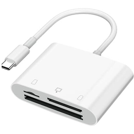 Lecteur de cartes SD pour téléphone/ordinateur portable avec trois emplacements pour cartes (1/5)