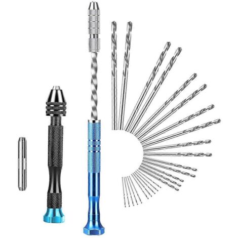 Ensemble de forets à main de précision avec foret hélicoïdal de 0,5 à 3,0 mm (1/5)
