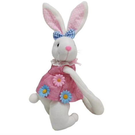 Décoration de Pâques en forme de lapin pour fêtes et anniversaires, lapin blanc à accrocher au rideau (1/5)