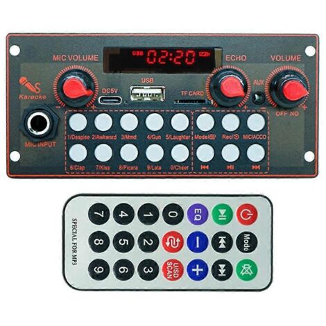Carte de décodage MP3, amplificateur 2x10W 20W, lecteur audio, lecteur MP3 DIY, B (1/5)