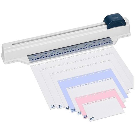 Reliure spirale de bureau avec perforatrice pour magasin et bureau, formats A4, A5 et A6 (1/5)