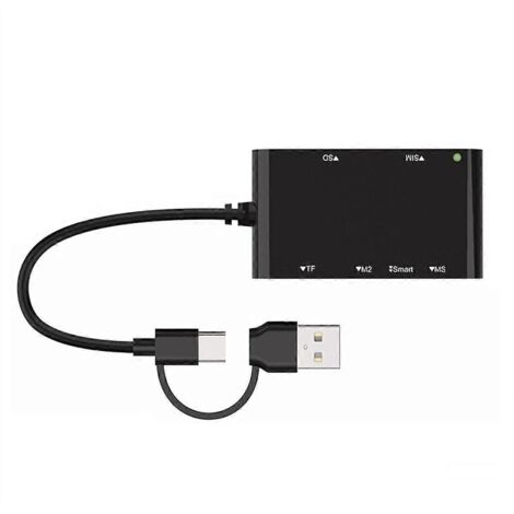 Lecteur de cartes multiple USB-C USB 3.0 6 en 1 Smart/MS/M2/TF/SIM/SD (1/5)