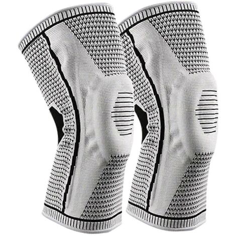 Lot de 2 genouillères de compression pour la course à pied et la salle de sport (taille L). (1/5)