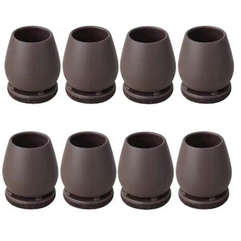 Protections en silicone pour pieds de chaise avec patins en feutre, couvre-pieds de meubles (1/5)