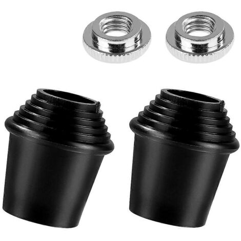 Lot de 2 pieds de grosse caisse, pieds de grosse caisse à embouts filetés en caoutchouc (1/5)